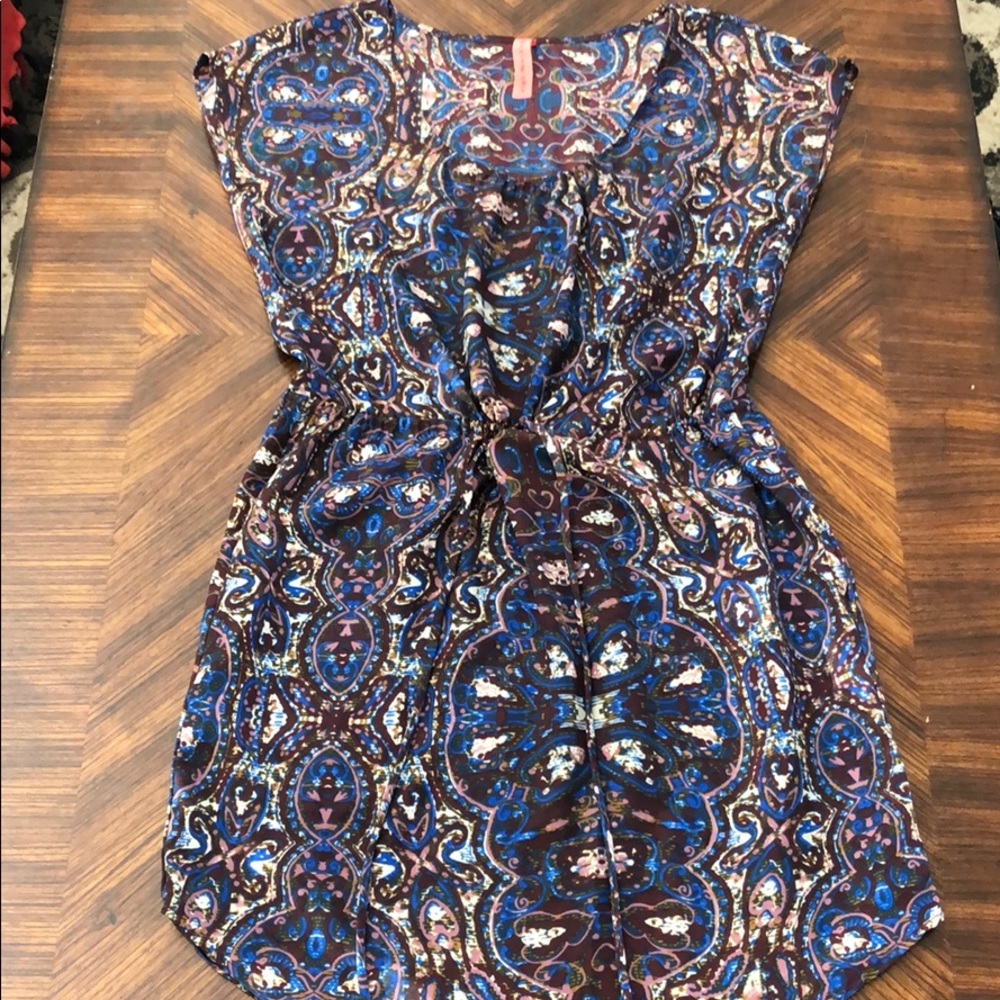 Nordstrom Eight Sixty Tie-Waist Dress Pockets S